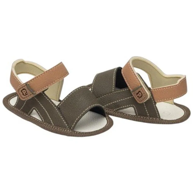 Sandália Infantil N° 2 Pimpolho Com Velcro Verde (MP)