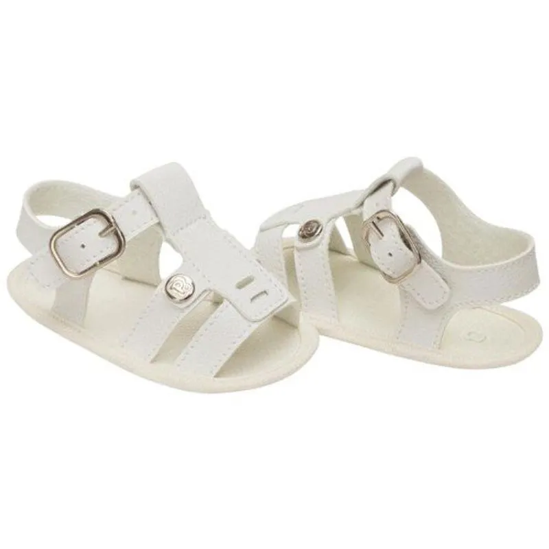 Sandália Infantil N° 3 Pimpolho Com Fivela Branco (MP)