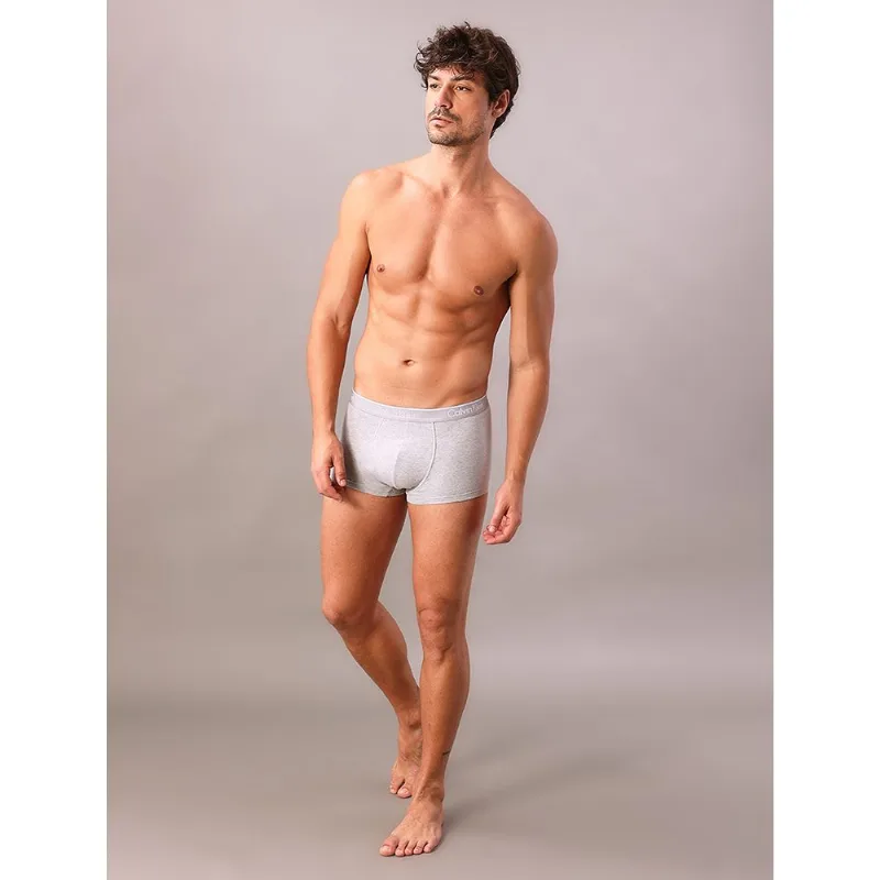 Kit 2 Underwear Trunk Cintura Baixa de Algodão Clássica Cuecas Calvin Klein - Cinza Kit 2 Underwear Trunk Cintura Baixa de Algodão Clássica Cuecas Calvin Klein Cinza m