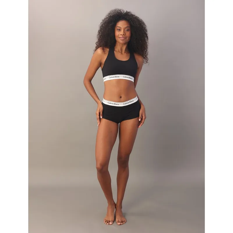 Calcinha Boyshort Modern Cotton Calvin Klein Underwear - Preto Calcinha Boyshort Modern Cotton Calvin Klein Underwear Preto s