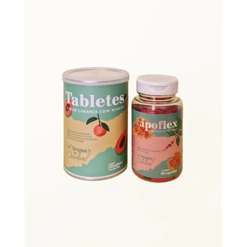 Duo Tablete Mastigável e Lipoflex Pré Treino