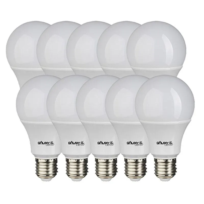 Kit 10 Lâmpadas Bulbo LED 12W 6500K Galaxy