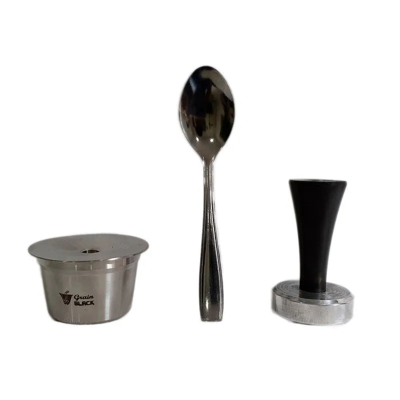 Kit Cápsula Reutilizável Grain Black Três Corações Inox