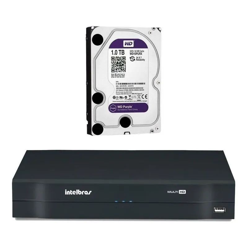 Dvr Intelbras 16 Canais Mhdx 1116 Multi Hd G4 + Hd Purple 1t