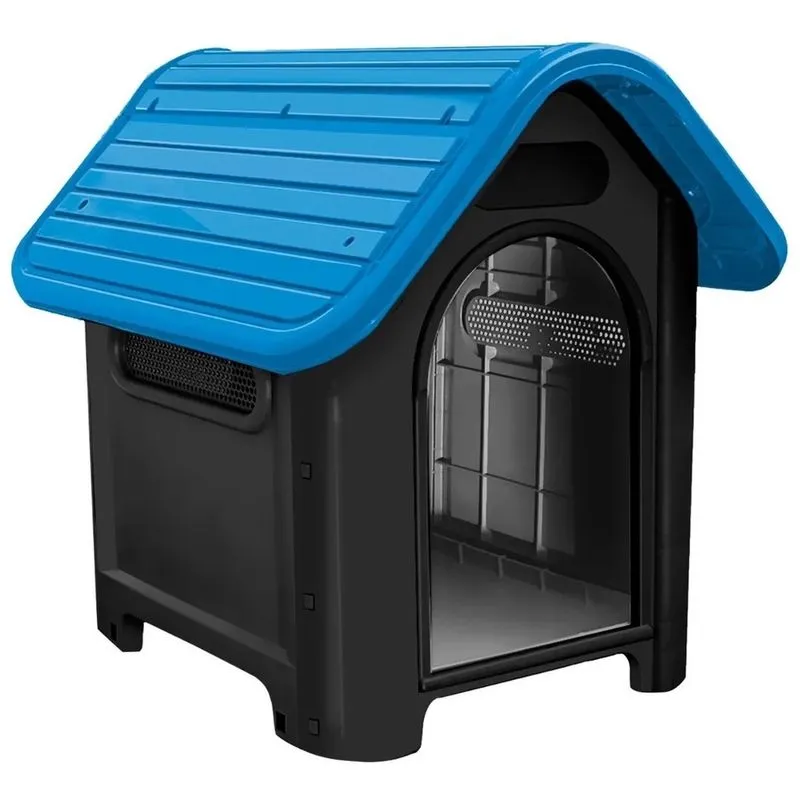 Casinha Plástica para Cães Mec 03 Pet Azul