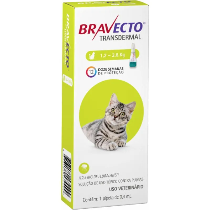 Bravecto Gatos 1,2 A 2,8 Kg 1,2 A 2,8Kg