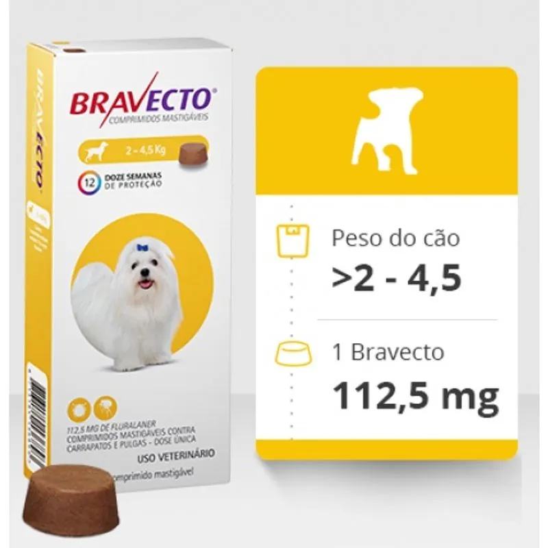 Bravecto Antipulgas 2- 4,5 Kg