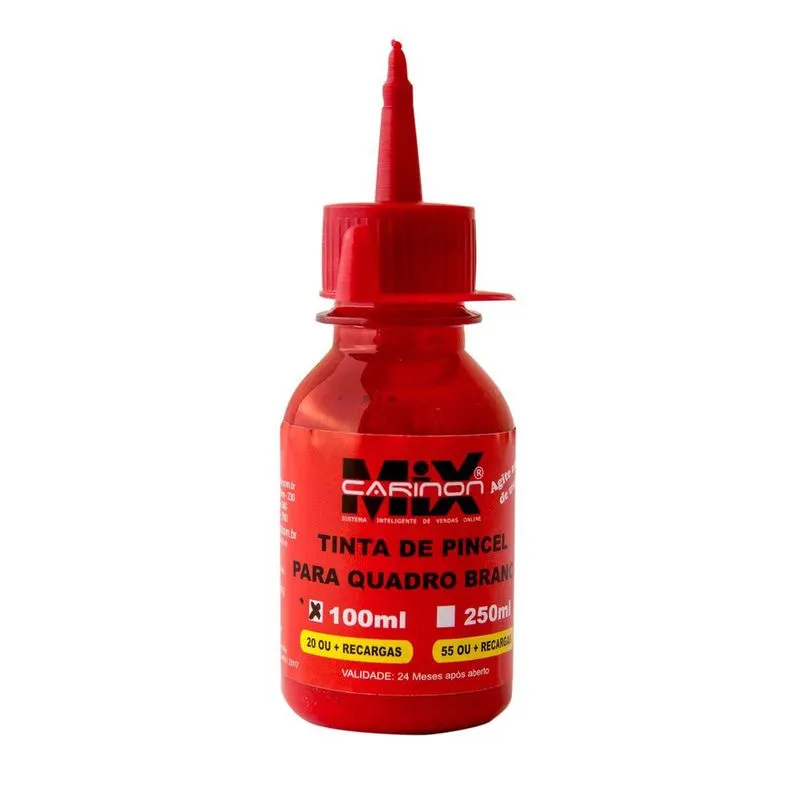 Tinta de pincel para quadro branco 100 ml Vermelho
