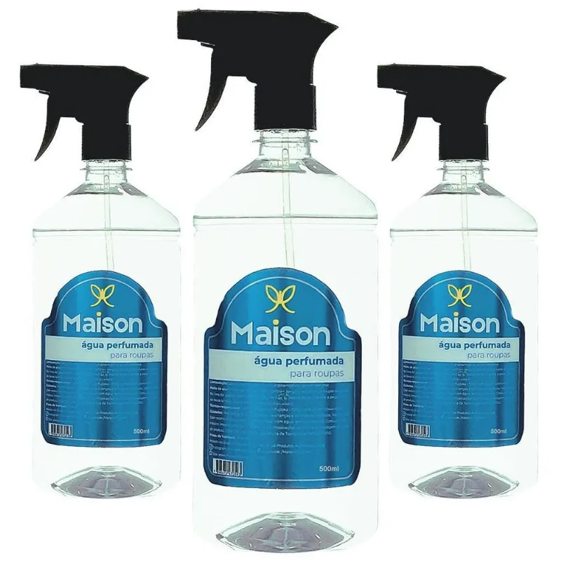 Kit 3 Unidades Água Perfumada Difusor Roupas Bamboo