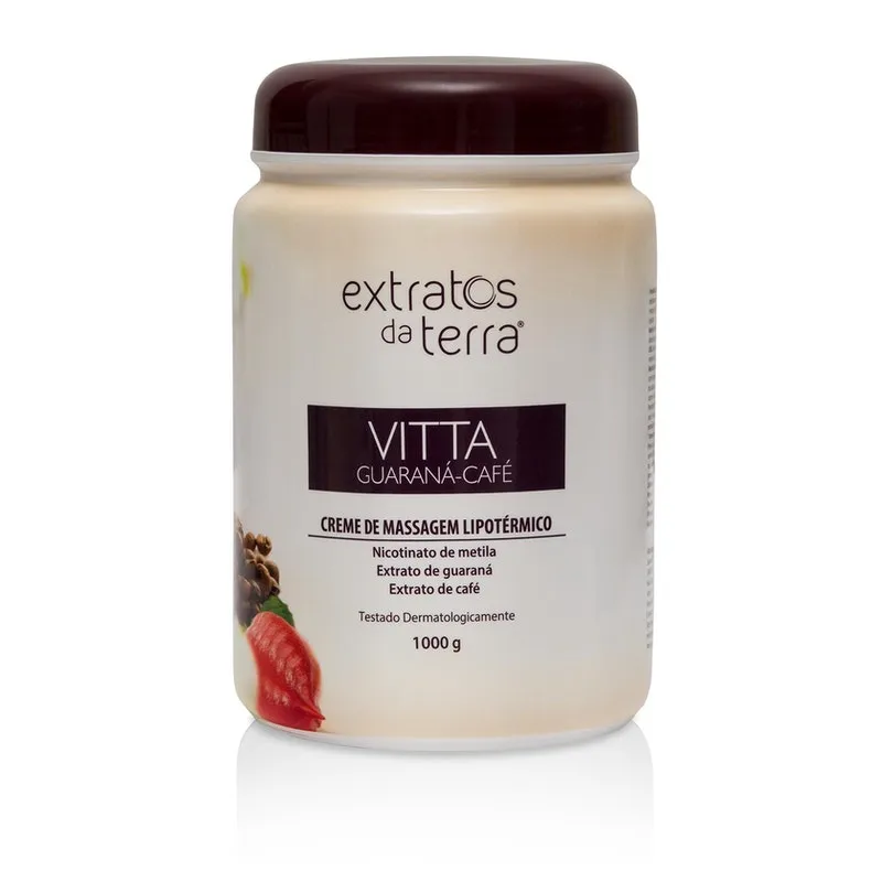 Vitta Guaraná-Café Creme De Massagem Hiperêmico 1000 G