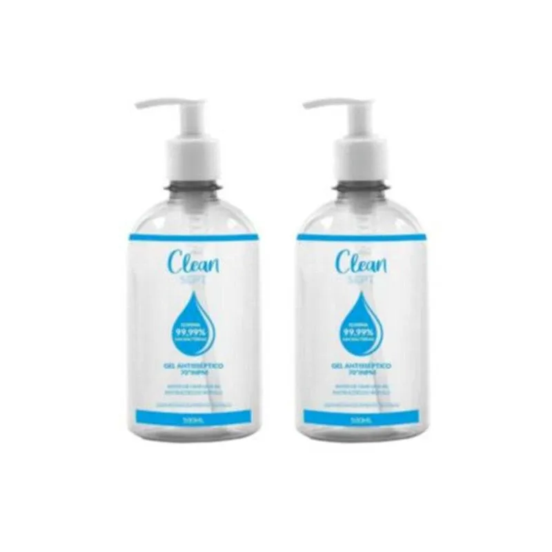 Kit Clean Sept Álcool Em Gel 70% 500 Ml 2 Unidades