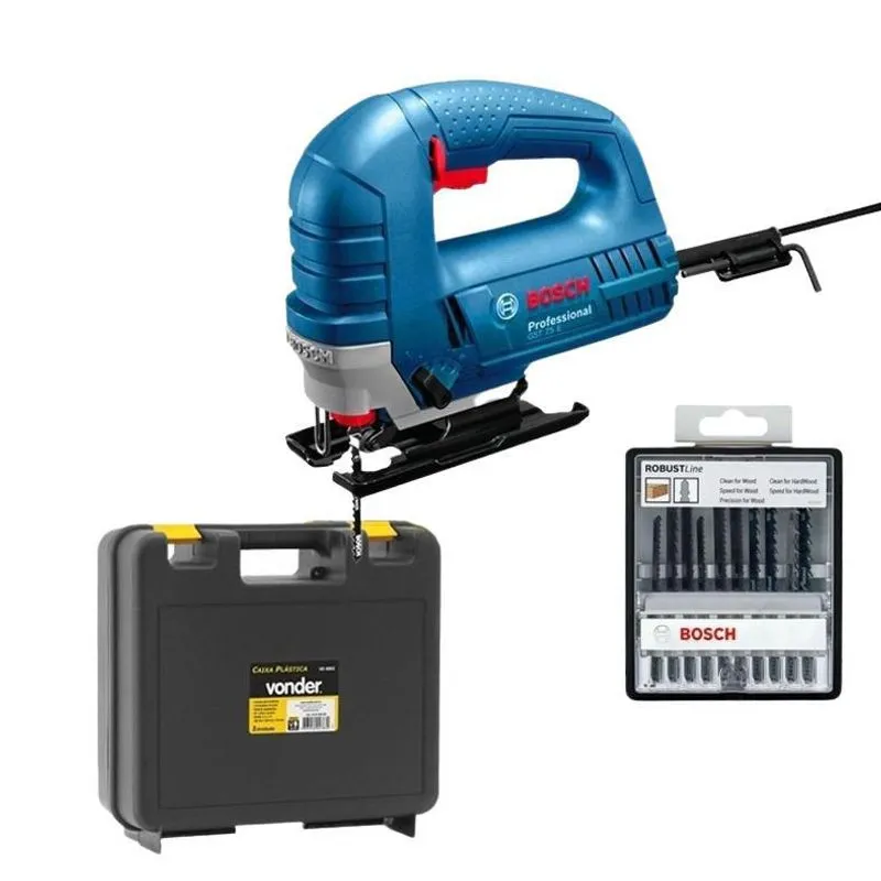 Serra Ticotico Bosch 710w Gst 75 E + Kit Lâminas 220v