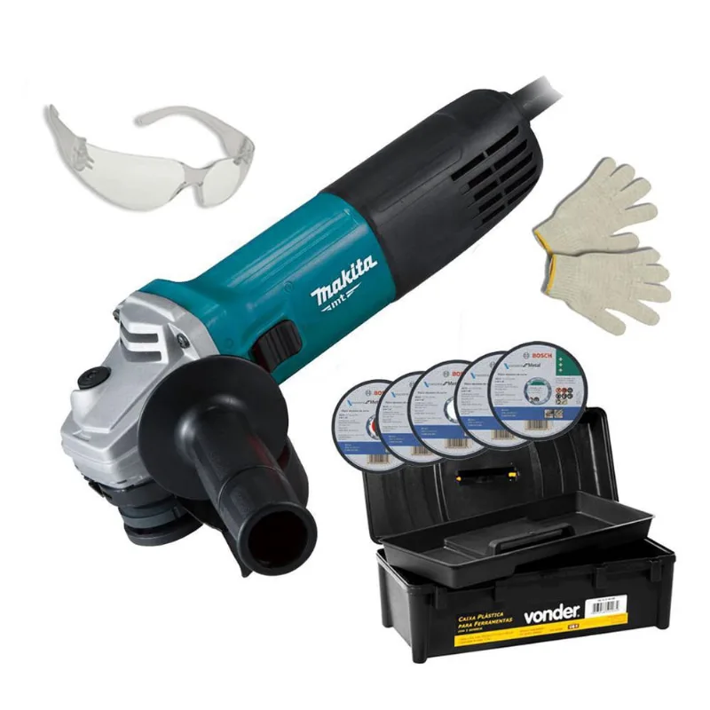 Esmerilhadeira 850W 4.1/2 Pol. M9510B Makita + Acess 110V