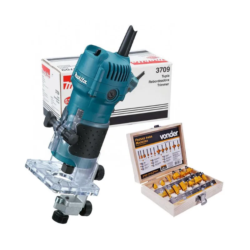 Tupia Manual 6Mm 3709 Makita 530W + Acessórios 110V