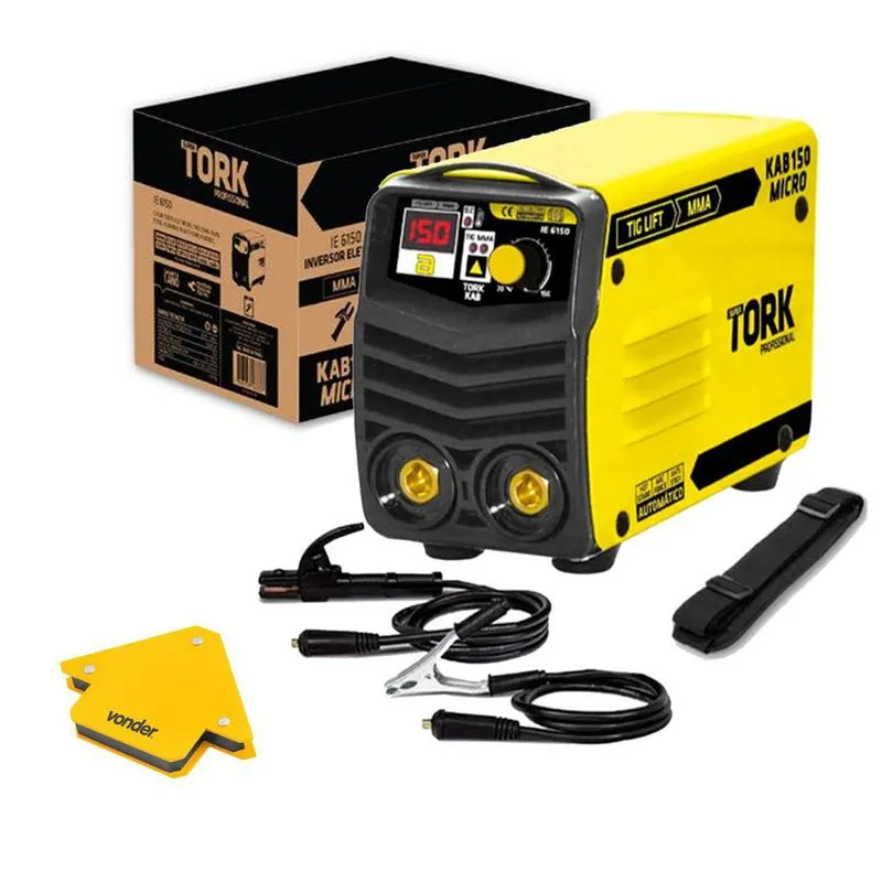 Maquina Solda Inver Kab150 Ie-6150 Supertork + Esquadro Mag