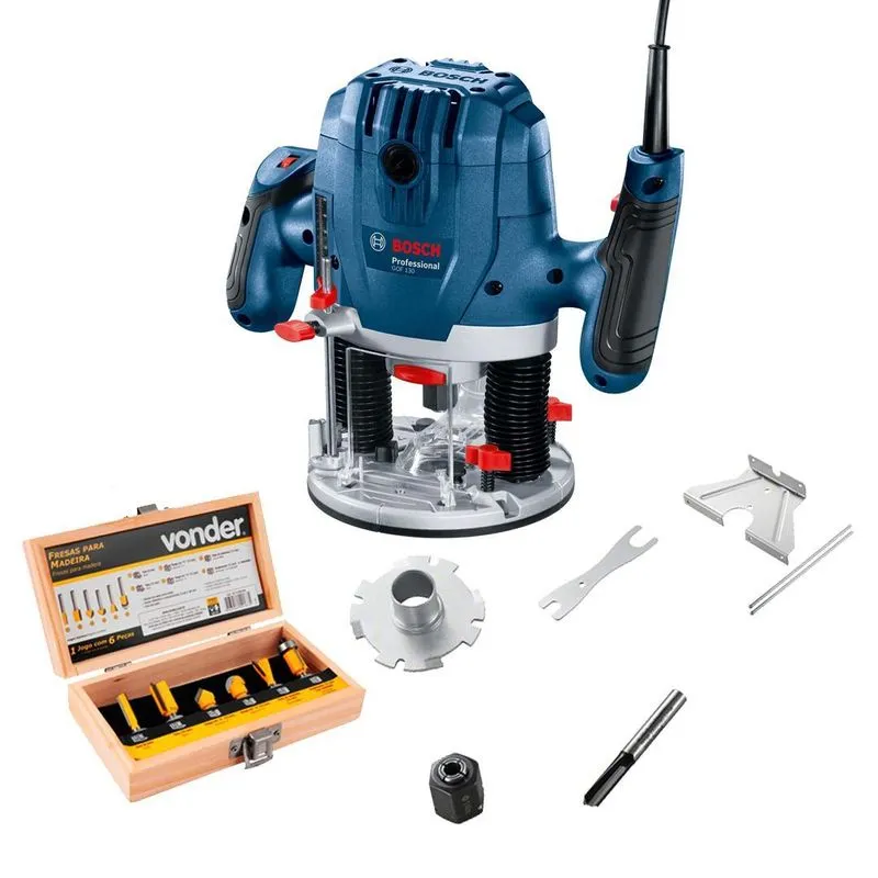 Tupia Coluna Gof 130 Gof130 1300w Bosch Profiss + Acess 220v