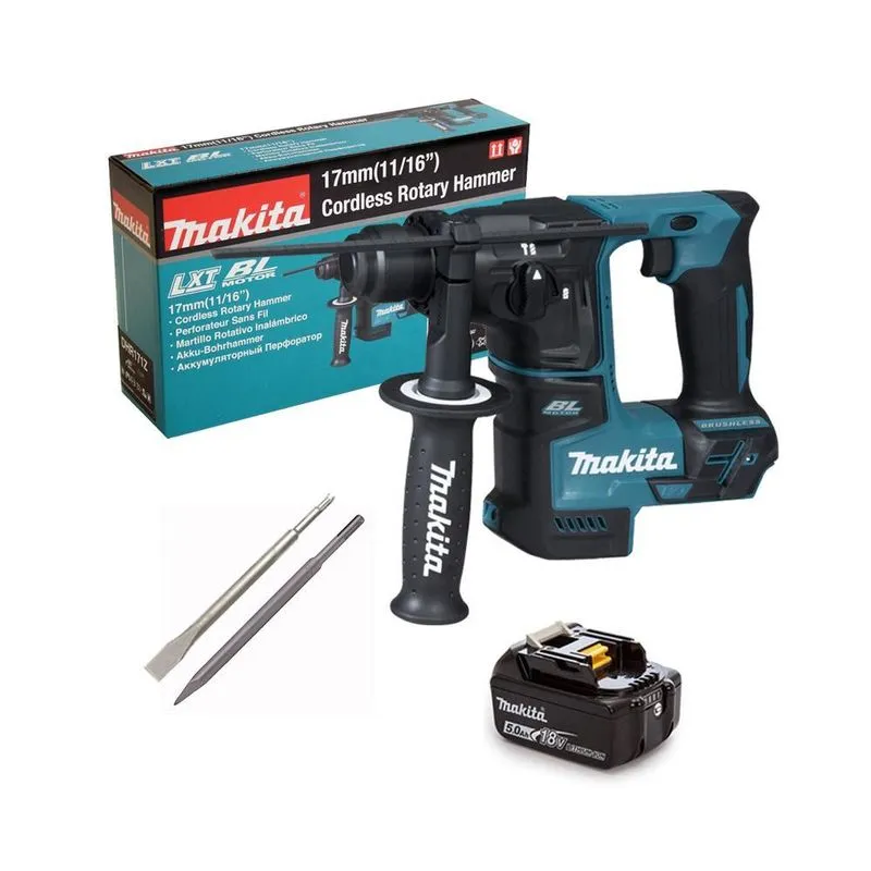 Martelete Rotativo 18v Dhr171z Makita Brushless + Acessórios