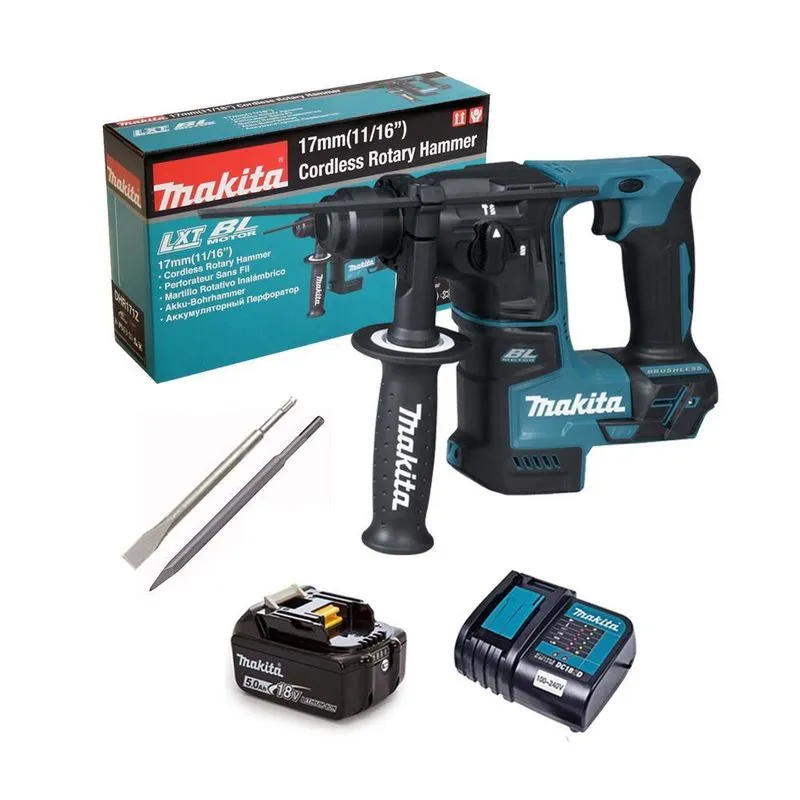 Martelete Rotativo 18v Dhr171z Makita Brushless + Acessórios