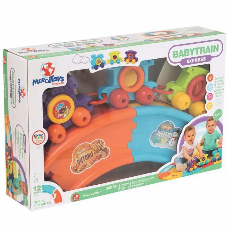 Baby Train Express Com 12 Trilhos Embalagem Caixa Mercotoys