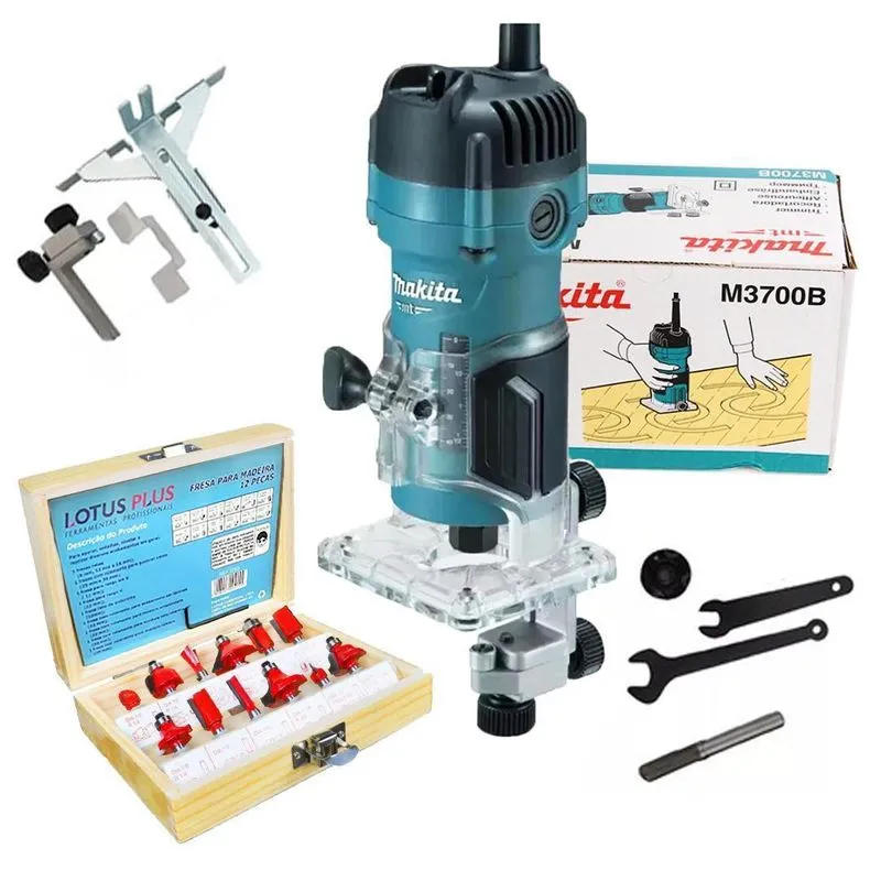 Tupia Manual Makita 6mm M3700b 530 Watts + Acessórios 220v