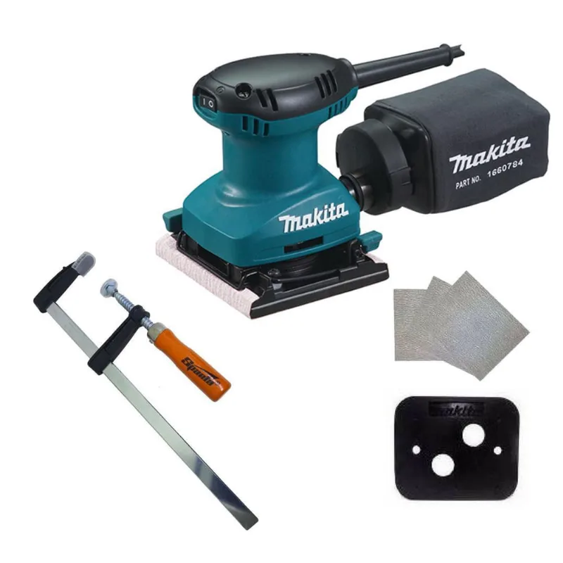 Lixadeira Orbital 1/4 Makita Bo4557 180W + Acessórios 110V