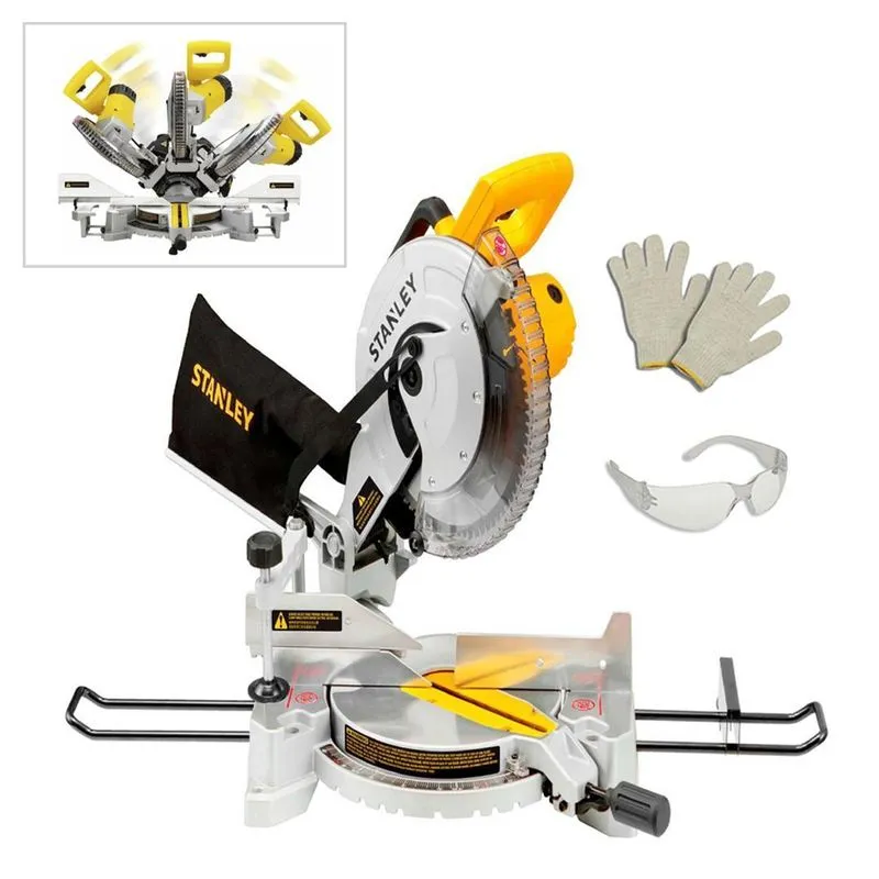 Serra Meia Esquad 250mm 10'' 1650w Sm16 Stanley + Acess 220v