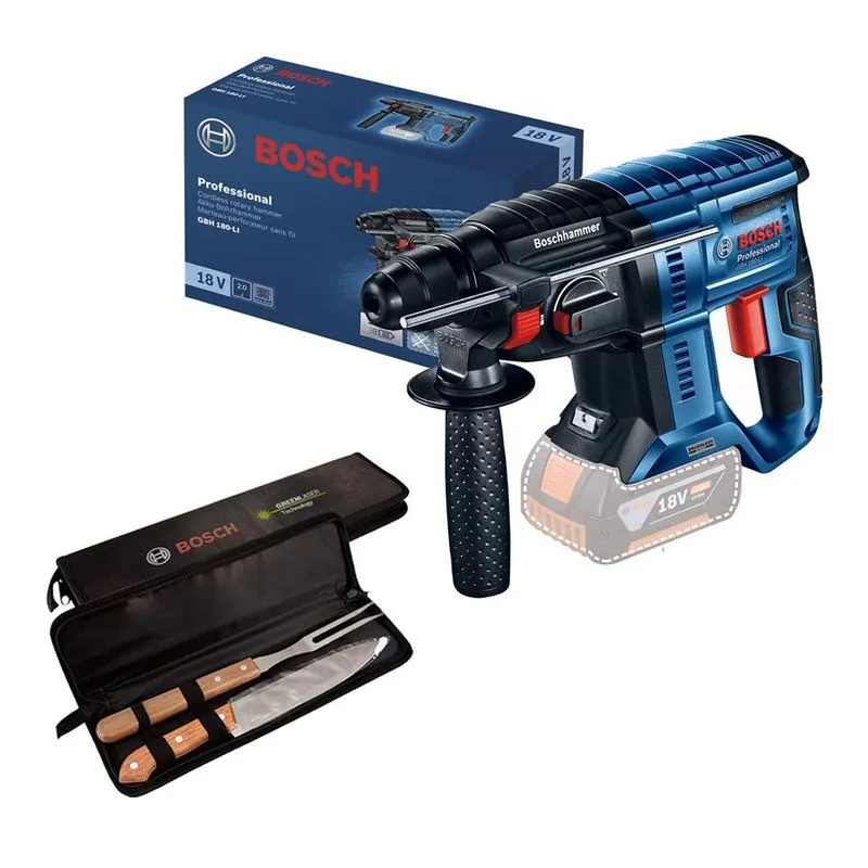 Martelete Sds Plus 18v Gbh180-li Bosch Brush S/ Bat + Kit