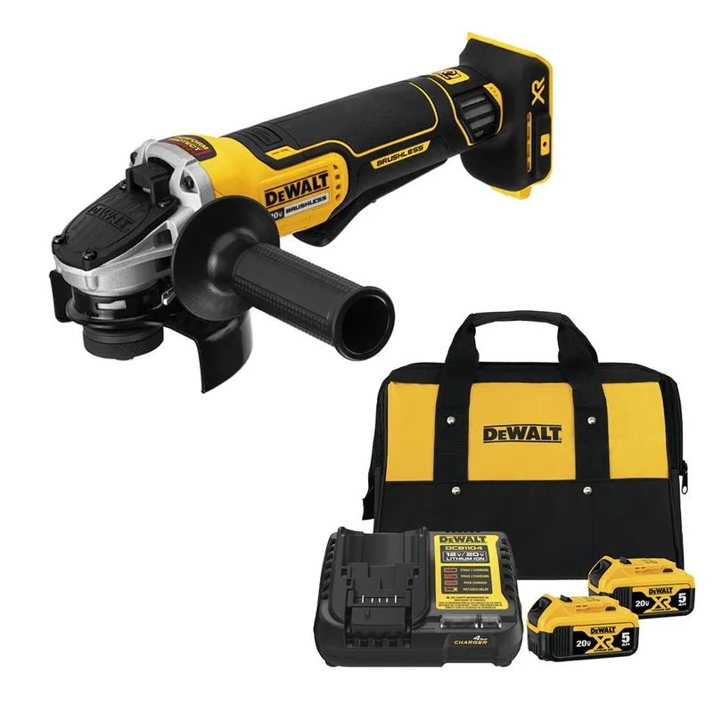Esmerilhadeira Brush 20v Dcg413b 4.1/2 Dewalt + Kit 2bat 5ah