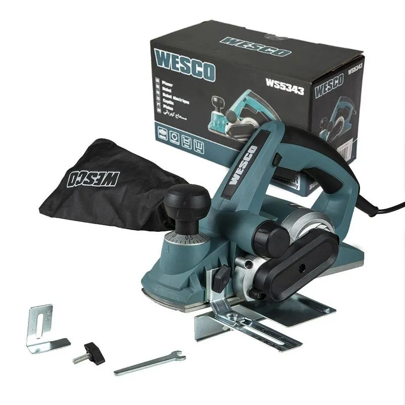 Plaina 82mm 900w Mod Ws5343 Wesco + Guia + Facas Instal 110v