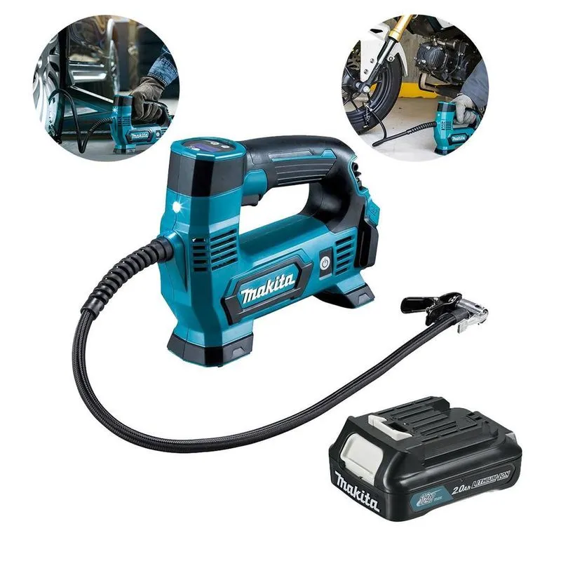 Compressor De Ar Portatil Makita 12V Mp100Dz + 1Bat 2,0Ah