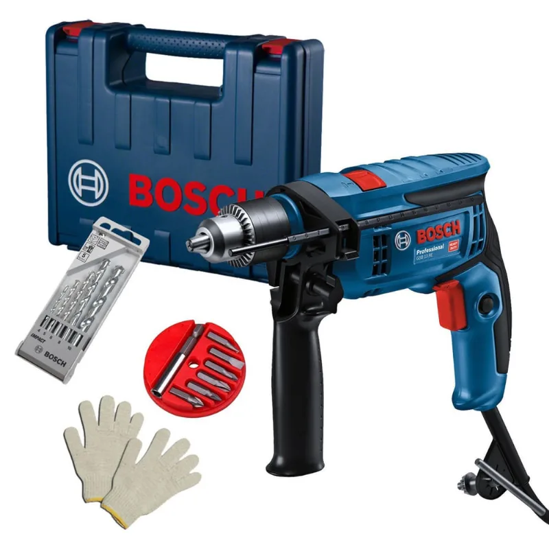 Furadeira Bosch 750W Gsb13Re Gsb 13 + Brocas E Maleta 110V