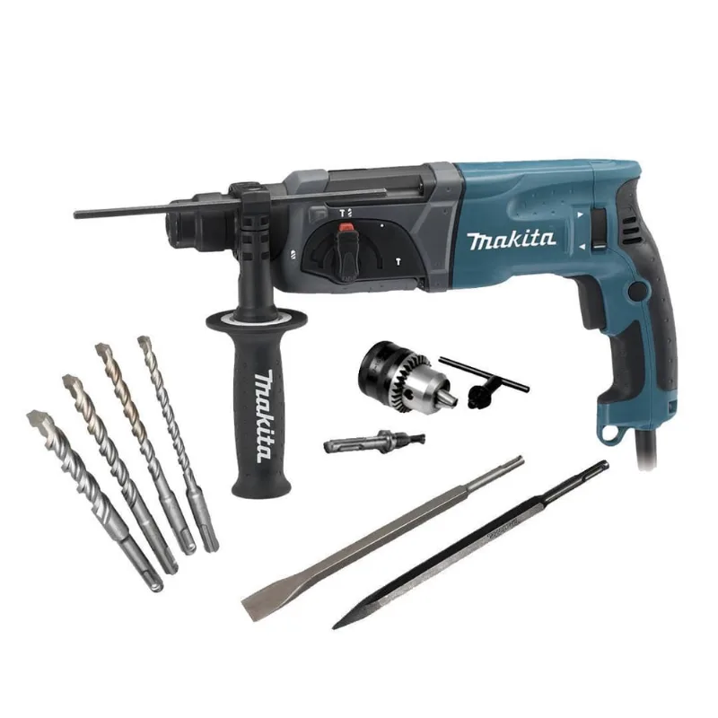 Martelete Comb Makita 800W Hr2470X18 s/ Maleta + Brocas 110V
