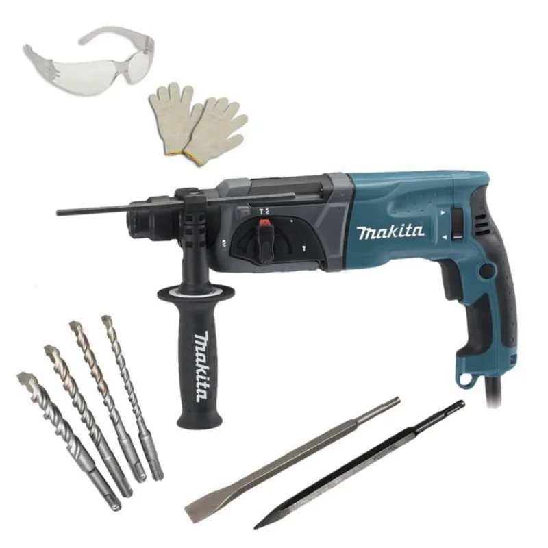 Martelete Romp Makita 800W Hr2470X18 S/ Maleta Com Kit 110V