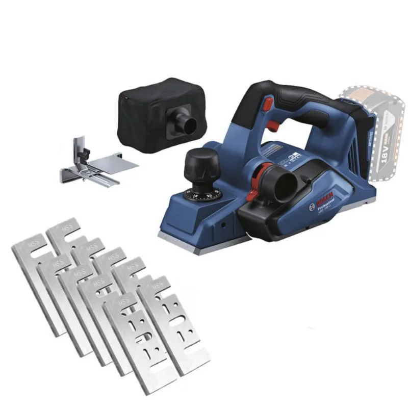 Plaina 18V Brus Gho185Li Bosch Sem Bateria + 5 Jogos De Faca