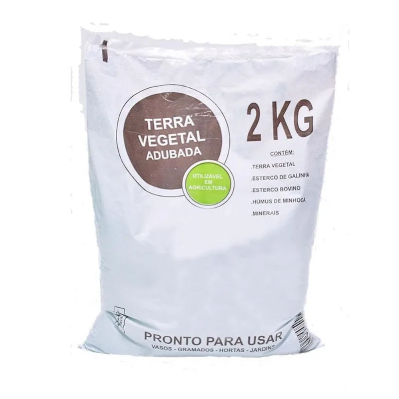 Kit Terra Vegetal Eco Farm Adubada 2 Un 2Kg