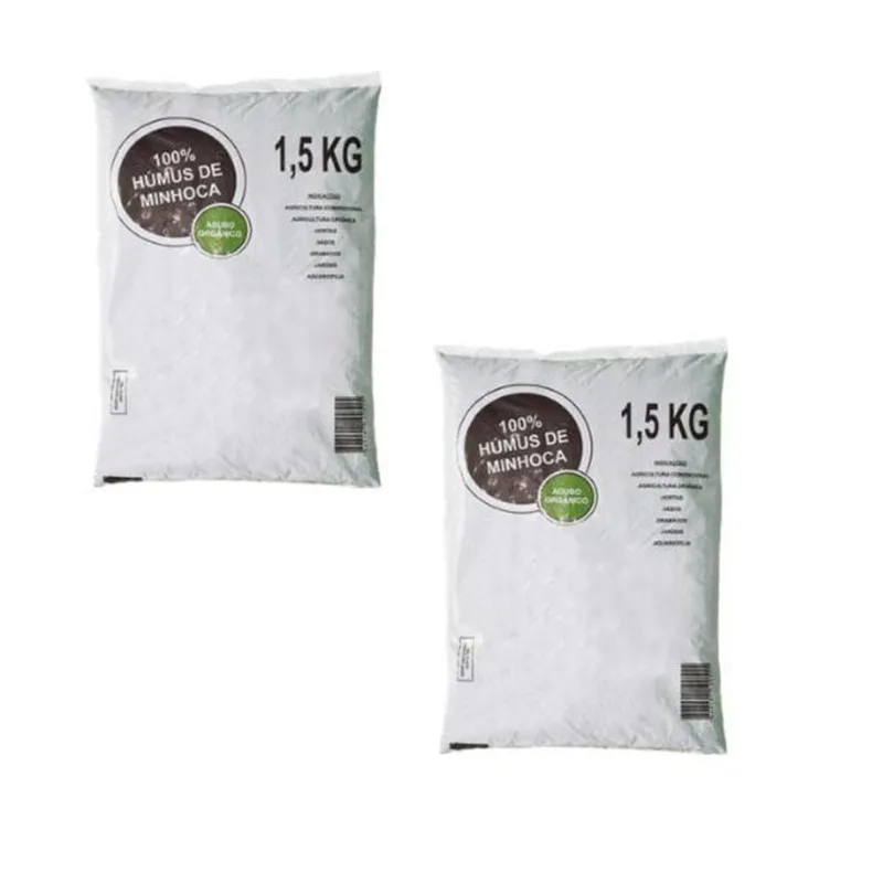Húmus De Minhoca Kit 2 Unidades 1,5 Kg Cada