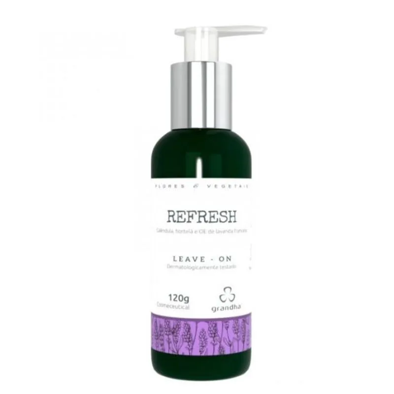 Leave-in Calmante e Hidratação 120g Grandha com Lavanda e Hortelã para Cabelos Frágeis Refresh Leave-On - 120G Grandha