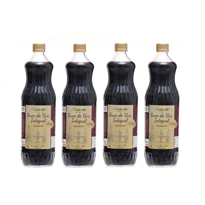 Suco De Uva Bordô Integral Kit 4 Unidades - Masotti