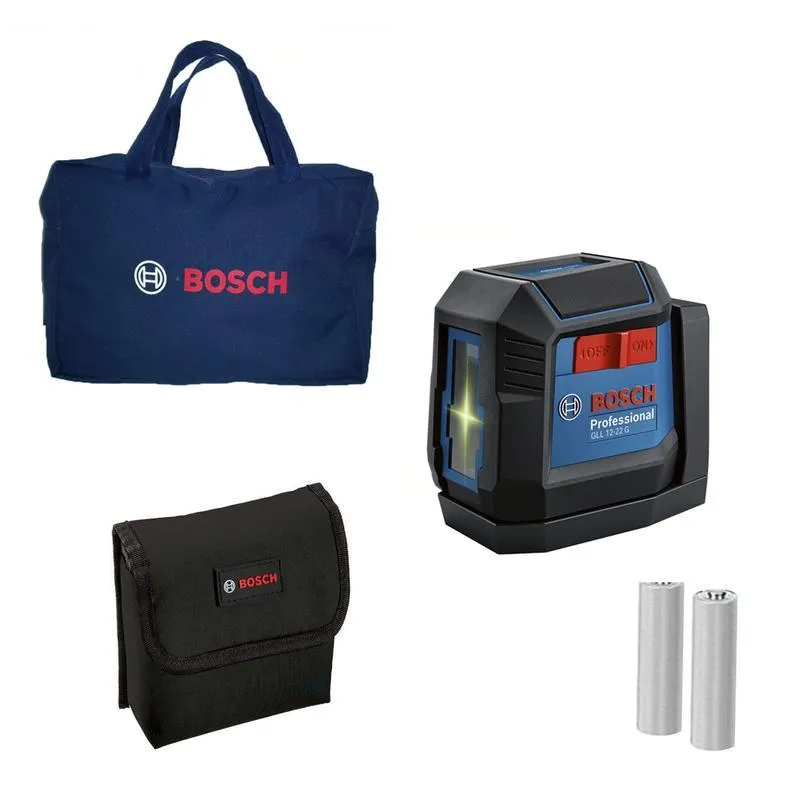 Nível A Laser 2 Linhas Verdes Gll12-22g Bosch + Bolsa Bosch