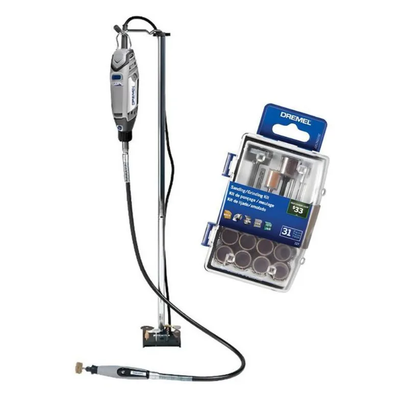 Suporte Vertical Micro Retífica 3000 Dremel + Kit 31 Peças