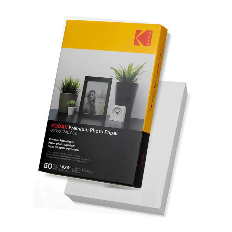 Papel Fotográfico Kodak Premium 10x15 240g Gloss 50 Folhas
