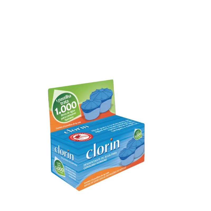 Clorin 1000 Tratamento De Agua 25 Pastilhas
