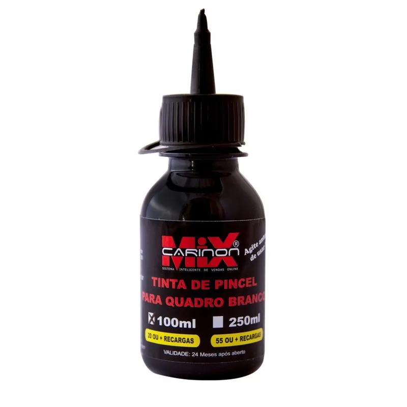 Tinta de pincel para quadro branco 100 ml Preto Carinon Mix
