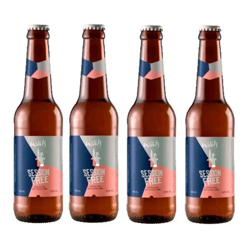 Combo 4 Un Cerveja Sem Álcool Session Free Ipa Wals -355Ml