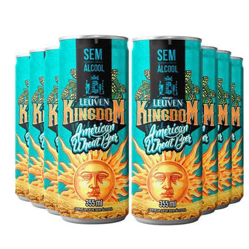 Cerveja Sem Álcool Leuven Kingdom American Wheat Beer - 8 Un