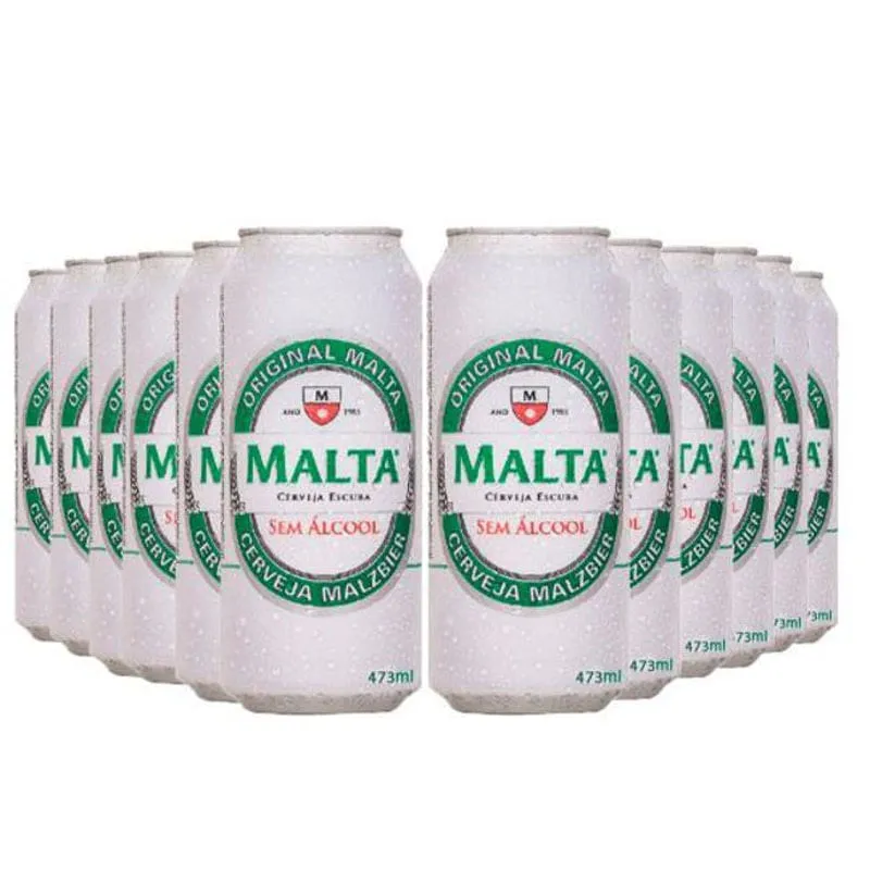 Cerveja Sem Álcool Malzbier Malta Lt 473Ml - 12 Un