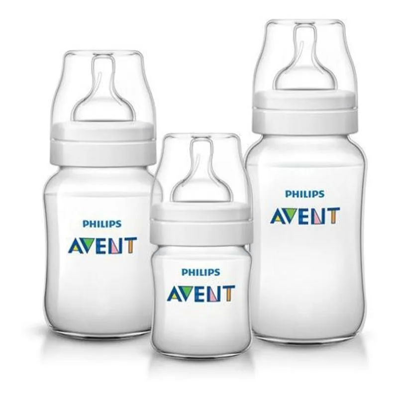 Mamadeiras Avent Classic 3 125/260/330ml - Transparente