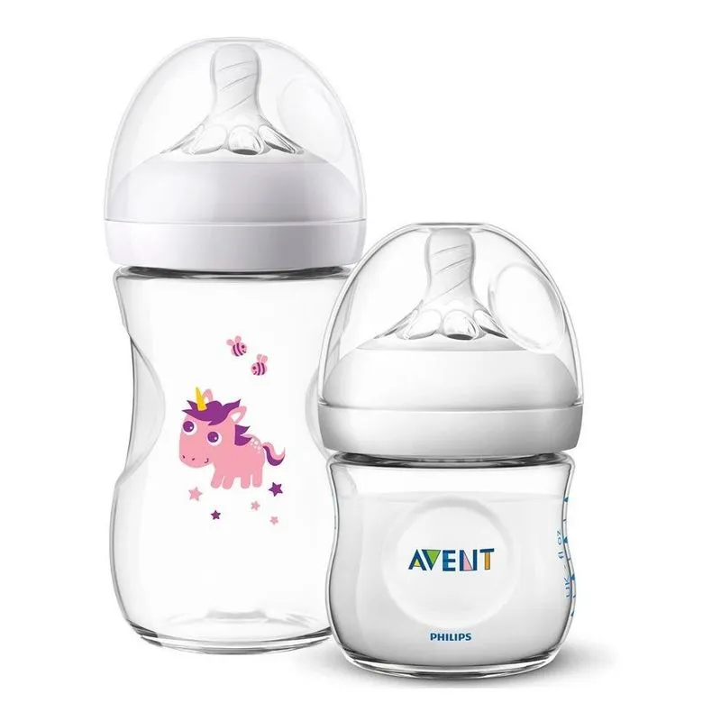 Mamadeira Avent Philips 125ml - 260ml Transparente Unicorni