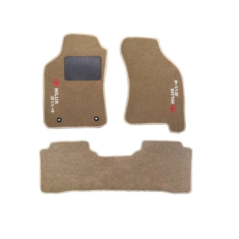 Kit Tapete De Carpete Hilux Sw4 2012 2013 Até 2017 Caramelo