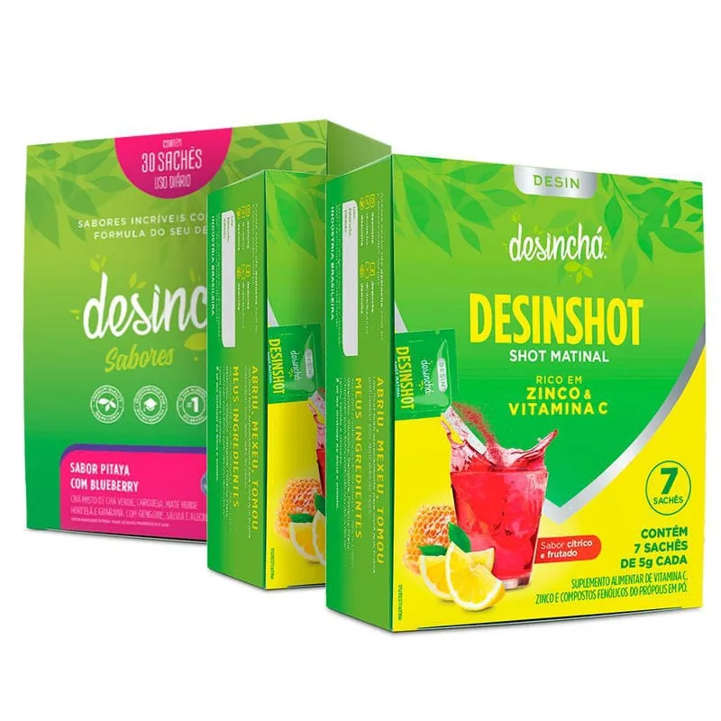 Kit 02 Desinshot + Desinchá Pitaya